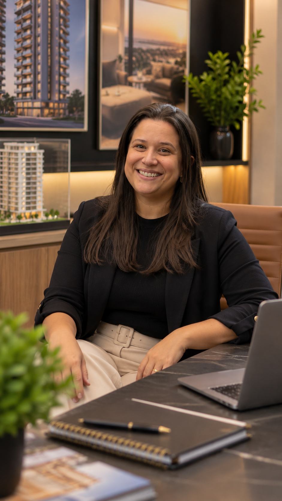 Larissa Alves, corretora de imóveis
